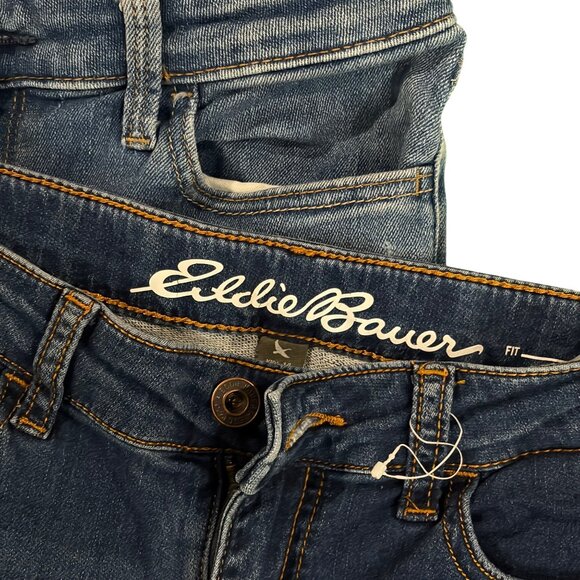 Gap Kids 14 Super Skinny & Eddie Bauer Dark Wash Girls Jeans Bundle - Picture 4 of 7